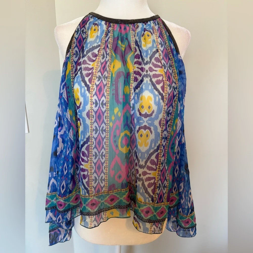 🆕 ZARA Printed Halter-neck Top - Picture 2 of 8